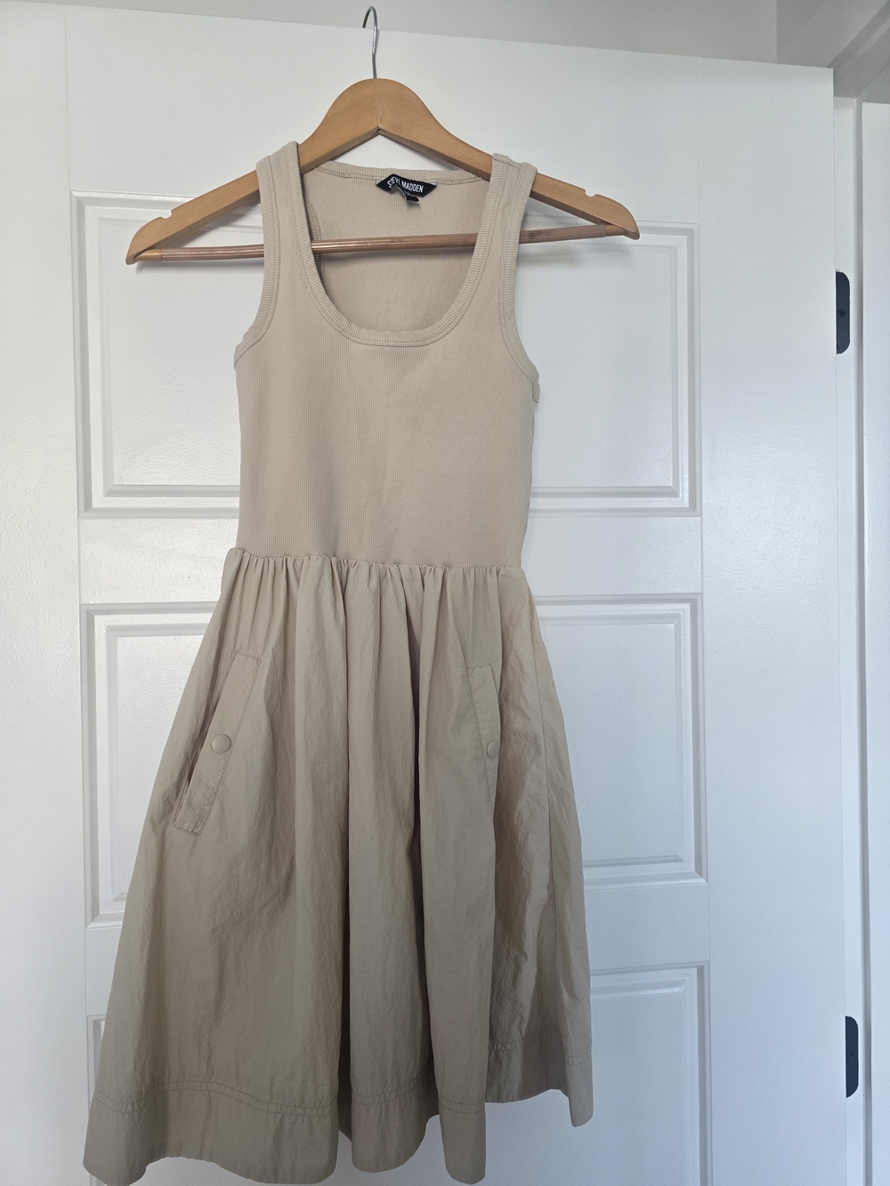 Steve Madden Beige Sleeveless Tank Dress